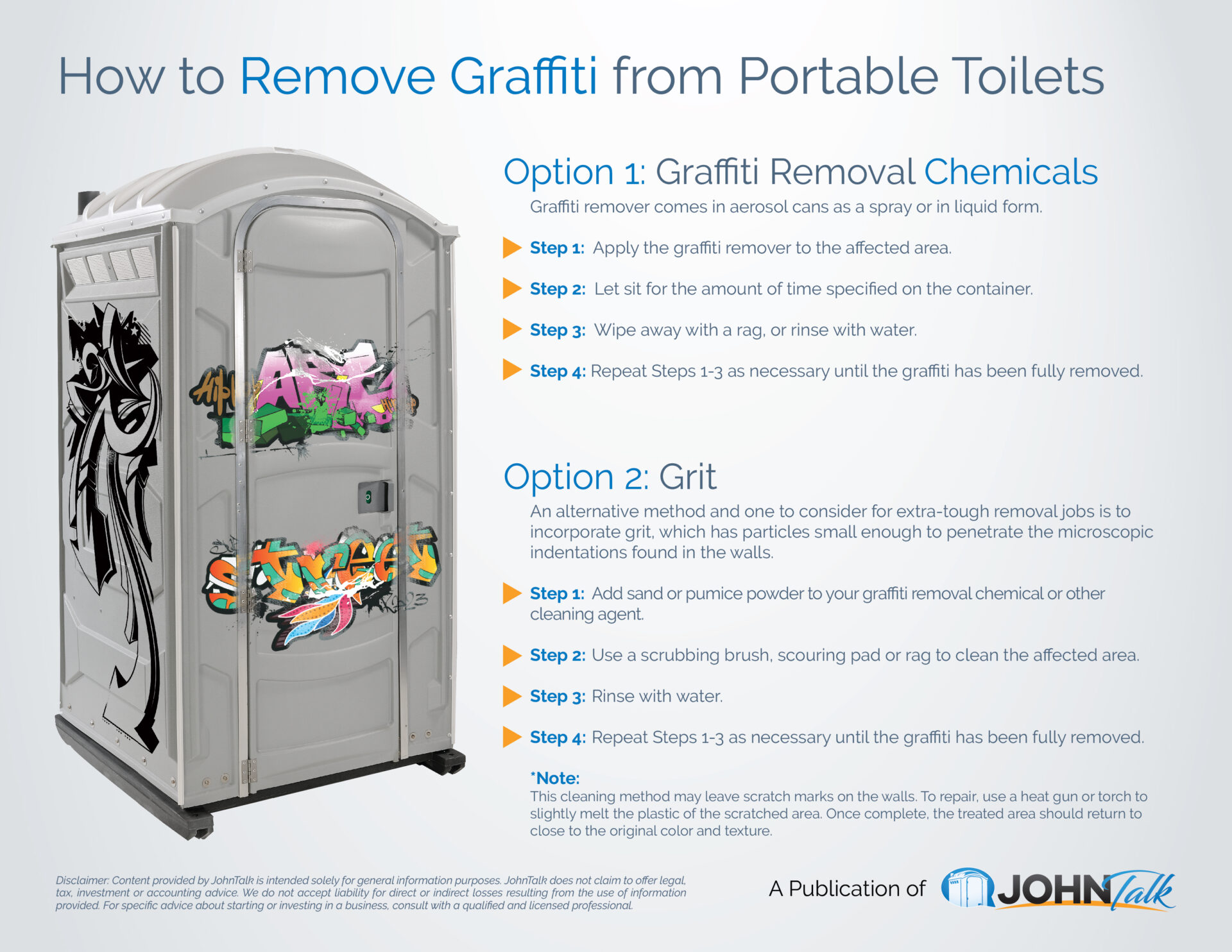 How to Remove Graffiti from Portable Toilets