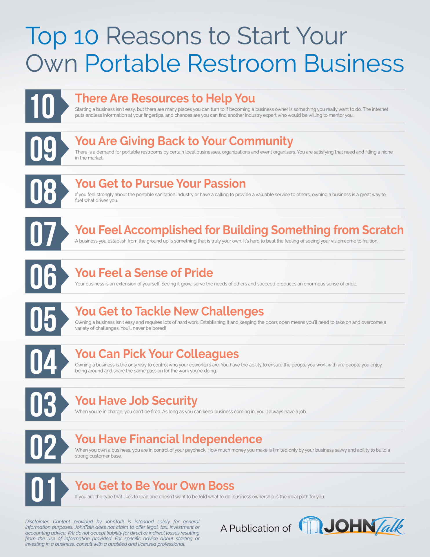 Top 10 Reasons to Start Your Own Portable Restroom Business