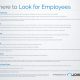 Where to Look for Employees