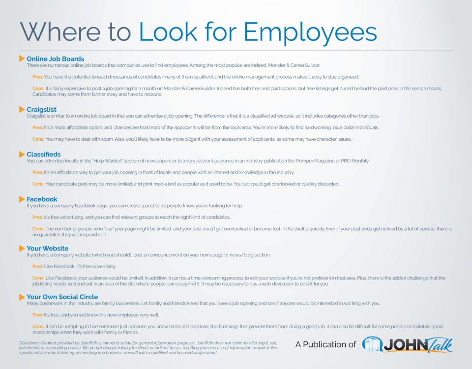 Where to Look for Employees