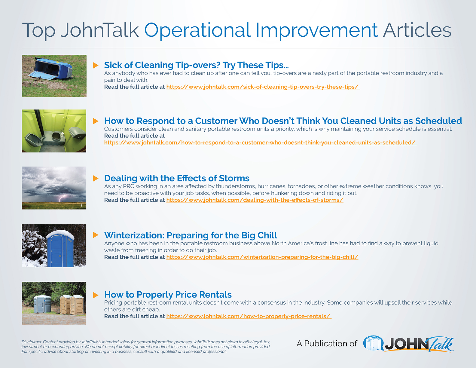 Top JohnTalk Operational Improvement Articles