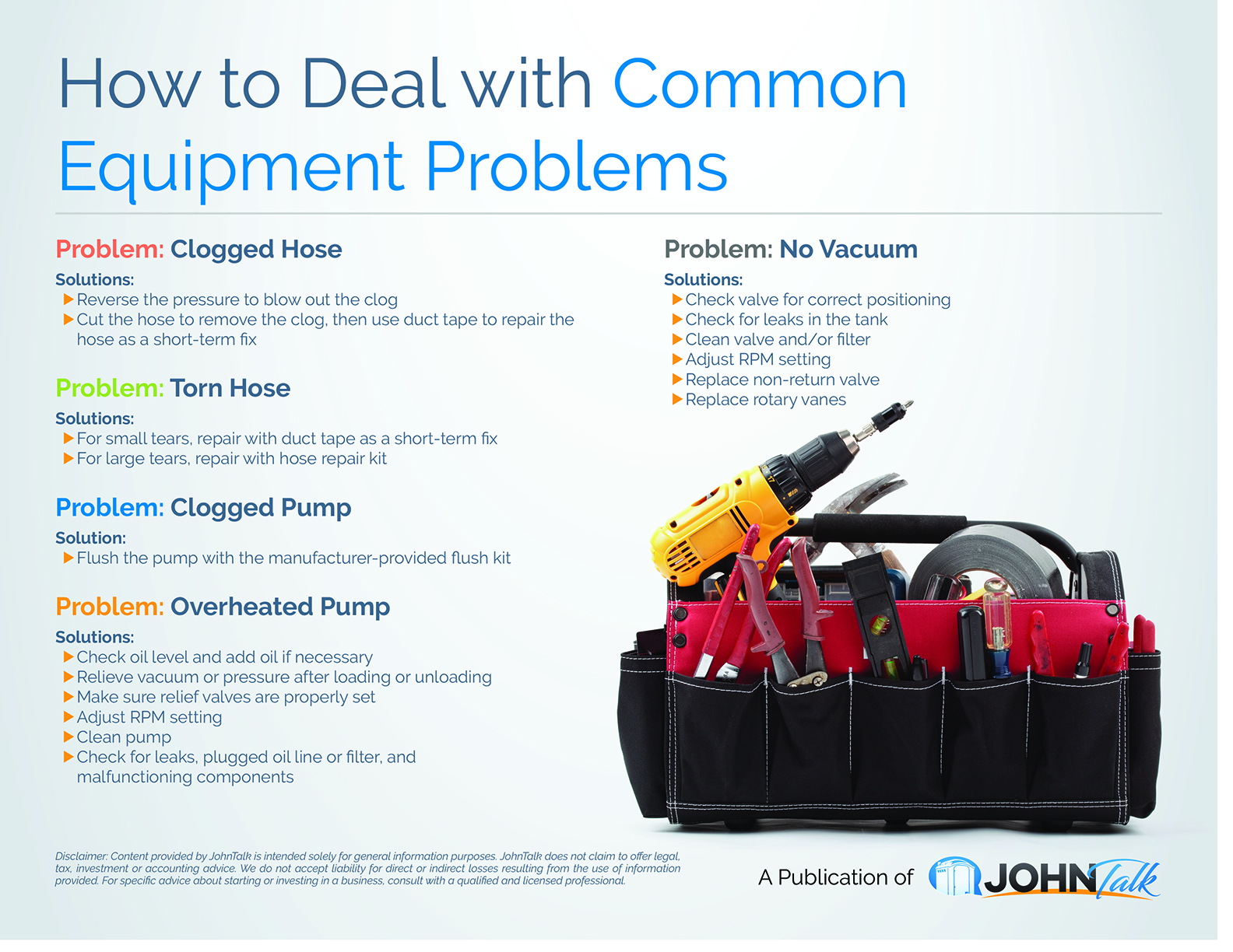 How to Deal with Common Equipment Problems